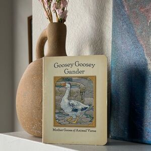 Goosey Goosey Gander Vintage Board Book - cute addition for Easter basket